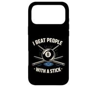 Custodia per iPhone 17 Pro Max Batto le persone con un bastone Biliardo Piscina Divertenti