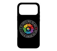 Custodia per iPhone 17 Pro Max Be Careful Who You Hate Rainbow Sunflower Gay LGBT Pride