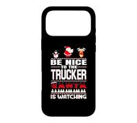 Custodia per iPhone 17 Pro Max Be Nice To The Trucker Santa Is Watching Funny Christmas