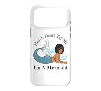 Custodia per iPhone 17 Pro Max Beach Don't Try Me I'm A Mermaid Funny Black Sirene Donne