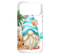 Custodia per iPhone 17 Pro Max Beach Lover With Flip Flops And Sand Castle Funny Gnome