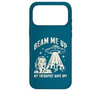 Custodia per iPhone 17 Pro Max Beam Me Up My Therapist ha rinunciato divertente UFO anni '50 retrò