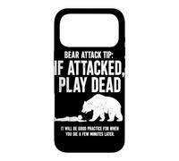 Custodia per iPhone 17 Pro Max Bear Attack Tip Se Attaccato Gioca Morto Divertente Escursionismo Umorismo