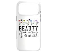 Custodia per iPhone 17 Pro Max Beauty from Ashes Bible Verse Isaiah 61:3 Christian Jesus