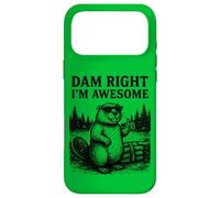 Custodia per iPhone 17 Pro Max Beaver Pun Joke Grafica Vintage Animale Umorismo Impressionante