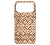 Custodia per iPhone 17 Pro Max Beige Tan Brown Zigzag Tribal Art Folk African Pattern