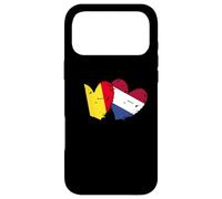 Custodia per iPhone 17 Pro Max Belgio Paesi Bassi Cuori Bandiera Belga Olandese Amicizia