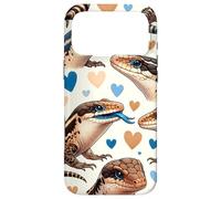 Custodia per iPhone 17 Pro Max Bella Blue-lingua Skink Pattern Estetica Lucertola