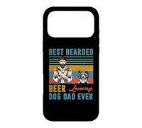 Custodia per iPhone 17 Pro Max Best Bearded Beer Loving Dog Dad Ever Akita Funny Puppy Love