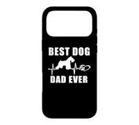 Custodia per iPhone 17 Pro Max Best Dog Dad Ever Miniature Schnauzer Dog Heartbeat Paw