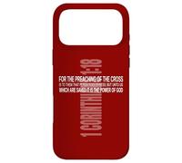 Custodia per iPhone 17 Pro Max Bibbia Versetto 1 Corinzi 1:18 KJV