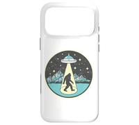 Custodia per iPhone 17 Pro Max Bigfoot Abduction! Vintage Sasquatch & UFO Alien Graphic