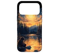 Custodia per iPhone 17 Pro Max Bigfoot Notte Stellata Foresta Sasquatch Van Gogh Art