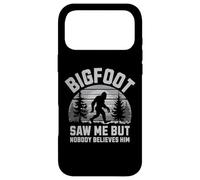 Custodia per iPhone 17 Pro Max Bigfoot Saw Me Nobody Believes Him Funny Sasquatch Uomini Ragazzi