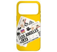 Custodia per iPhone 17 Pro Max Biglietto d'imbarco a Los Angeles Collage di viaggio retrò