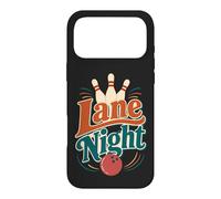 Custodia per iPhone 17 Pro Max Birilli da bowling retrò Ball Lane Night Fun