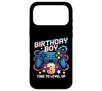 Custodia per iPhone 17 Pro Max Birthday Boy Time To Level Up Gamer Videogioco 3 Anni