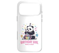Custodia per iPhone 17 Pro Max Birthday Girl Design Panda Cupcake Esprimi un desiderio