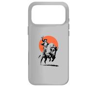 Custodia per iPhone 17 Pro Max Bison Rider Cowboy Dude on an American Buffalo