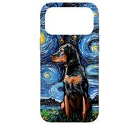 Custodia per iPhone 17 Pro Max Black and Tan Coonhound Starry Night Art - Regalo per gli amanti dei cani