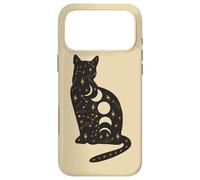 Custodia per iPhone 17 Pro Max Black Mystical Cat Lover Astrology Celestial Theme