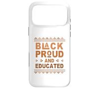 Custodia per iPhone 17 Pro Max Black Proud and Educated Celebrating Black History Month