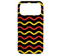 Custodia per iPhone 17 Pro Max Black Red Yellow German Tricolor Wavy Pattern