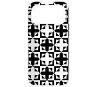 Custodia per iPhone 17 Pro Max Black-White Rectangle Cross Monochrome Optical Pattern