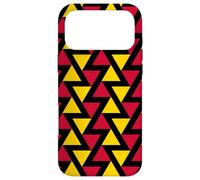 Custodia per iPhone 17 Pro Max Black Yellow Red Belgium Tricolor Triangle Zigzag Pattern