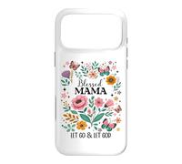 Custodia per iPhone 17 Pro Max Blessed Mama Floral Christian Butterfly Let Go and Let God