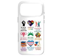 Custodia per iPhone 17 Pro Max BLM Human Rights Feminism Trans Science Books LGBTQ Kindness