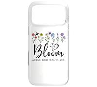 Custodia per iPhone 17 Pro Max Bloom Where God Plants You Bible Verse Jesus God Planted You