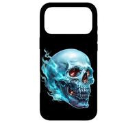 Custodia per iPhone 17 Pro Max Blue Ghost Skull Face Graphic For Women And Men Halloween