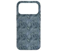 Custodia per iPhone 17 Pro Max Blue Grey Leaf-like Teardrop Petal Botanical Pattern