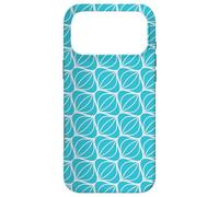 Custodia per iPhone 17 Pro Max Blue Light Curved Lines Loops Almonds Oval Art Deco Pattern