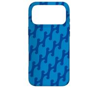 Custodia per iPhone 17 Pro Max Blue Oceans Lines Waves Interconnected Abstract