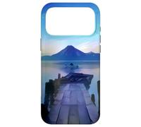 Custodia per iPhone 17 Pro Max Blue Volcano Pier Lago Atitlán - Guatemala Art