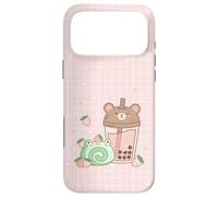 Custodia per iPhone 17 Pro Max Boba Tea Bear & Strawberry Cake Frog Carino Kawaii Aesthetic