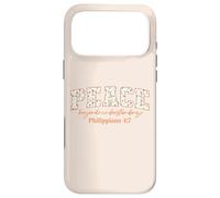 Custodia per iPhone 17 Pro Max Boho Wildflower Bible Verse Christian Collection. Peace