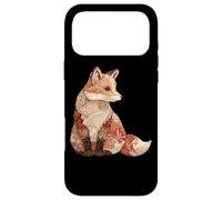 Custodia per iPhone 17 Pro Max Boho Woodland Fox patchwork floreale autunno folk