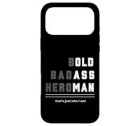 Custodia per iPhone 17 Pro Max Bold Badass Heroman That's Just Who Old Guy Maglietta