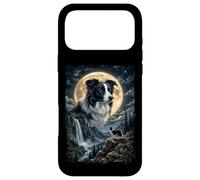 Custodia per iPhone 17 Pro Max Border Collie con Luna - cani