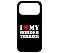 Custodia per iPhone 17 Pro Max Border Terriers I Love My Border Terrier Cane Cuore Amore