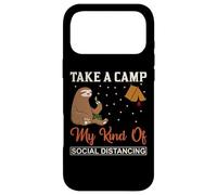 Custodia per iPhone 17 Pro Max Bradipo Take A Camp My Kind of Social Distancing Campeggio Regalo
