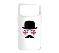 Custodia per iPhone 17 Pro Max British Gentleman - Cappello a bombetta, motivo: aviatori Union Jack