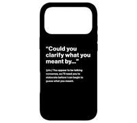 Custodia per iPhone 17 Pro Max British Translation: "Could You Clarify"