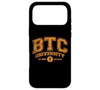 Custodia per iPhone 17 Pro Max BTC University Divertente, Stile angosciato Collegio Bitcoin