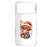 Custodia per iPhone 17 Pro Max Bubble Blowing Highland Cow Christmas Cute Holiday