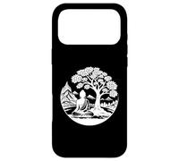 Custodia per iPhone 17 Pro Max Buddha seduto sotto l'albero del Bodhi/Simbolo buddista seduto