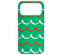 Custodia per iPhone 17 Pro Max Bulgarian Green Crimson Red Arc Half-Circle Wave Pattern
